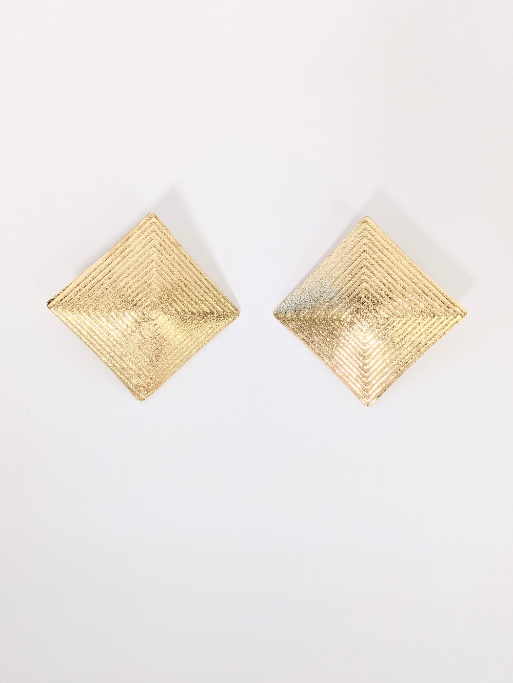 Gold Textured Statement Earrings